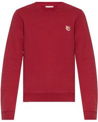 Maison Kitsuné - Maison Kitsuné Fox Head Patch Crewneck Sweatshirt - Lyst