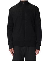 BOSS - High-Neck Zip-Up Cardigan - Lyst