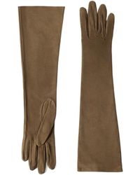 Brunello Cucinelli - Suede Long Gloves - Lyst