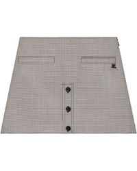 Courreges - Courrèges Houndstooth Buttoned Mini Skirt - Lyst