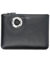 Comme des Garçons - Comme Des Garçons Wallet Eyelet Detailed Zip-Up Wallet - Lyst