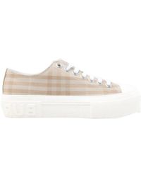 Burberry - Plaid Low-Cut Casual Shoes - Lyst