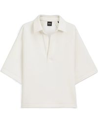 BOSS - Loose-Fit Polo Sweatshirt - Lyst
