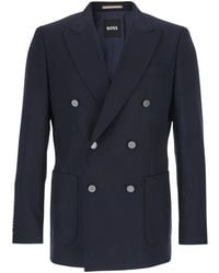 BOSS - Boss Huston Double-Breated Jacket - Lyst