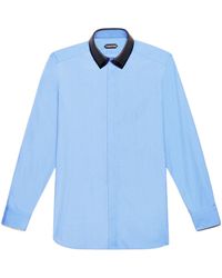 Tom Ford - Piece Dyed Poplin Fluid Fit Shirt - Lyst