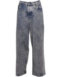 Etudes Studio - Logo-Patch Organic Cotton Wide-Leg Jeans - Lyst