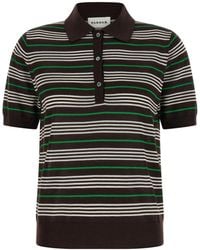 P.A.R.O.S.H. - Short-Sleeved Striped Polo Shirt - Lyst