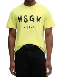 MSGM - Logo-Detail T-Shirt - Lyst