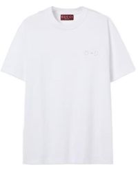 Gucci - Horsebit Embroidery Jersey T-Shirt - Lyst