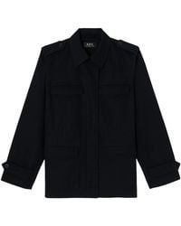 A.P.C. - Long-Sleeved Belted Casual Jacket - Lyst