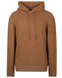 ZEGNA - Drawstring Hood Ribbed Knit Hoodie - Lyst