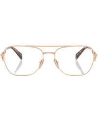 Prada - Eyewear Pilot Frame Glasses - Lyst