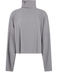 Rick Owens - High-Neck Long-Sleeve Top - Lyst