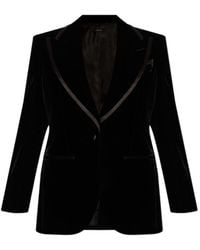 Tom Ford - Single-Breasted Velvet Blazer - Lyst