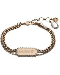 McQueen - Graffiti Crystal-Embellished Bracelet - Lyst
