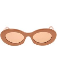 Saint Laurent - Eyewear Oval Frame Sunglasses - Lyst
