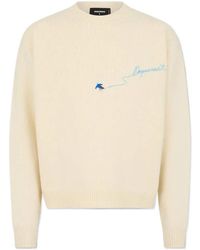 DSquared² - Snowy Dream Embroidered Knitted Sweater - Lyst