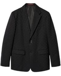 Gucci - Gg Cotton Blend Canvas Jacket - Lyst