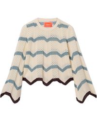 La DoubleJ - Chevron Crop Sweater - Lyst