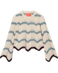 La DoubleJ - Chevron-Knit Scalloped-Edge Knit - Lyst