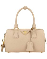 Prada - Triangle-Patch Zipped Tote Bag - Lyst