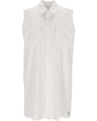 Sacai - Button Detailed Sleeveless Dress - Lyst