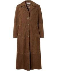 RIXO London - Astraea Patchwork Suede Coat - Lyst