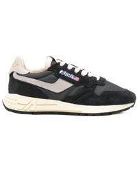 Autry - Reelwind Low Sneakers In Black Nylon And Suede - Lyst