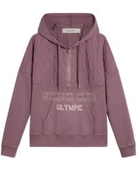 Golden Goose - Logo Printed Half-Zip Hoodie - Lyst