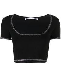 Alexander Wang - Logo-Detailed Crop Top - Lyst