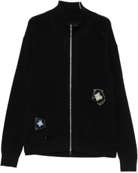 Song For The Mute - Flower Zip Up Funnel Cardigan - Lyst