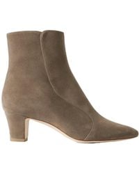 Manolo Blahnik - Suede Ankle Boots - Lyst
