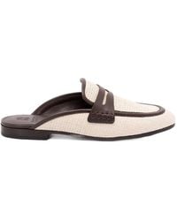 Brunello Cucinelli - Almond Toe Slip-On Mules - Lyst