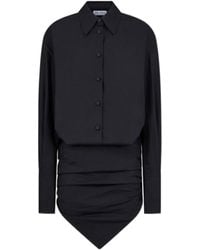 The Attico - The Long-Sleeved Mini Shirt Dress - Lyst