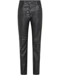 Seventy - Straight-Leg Leather Trousers - Lyst