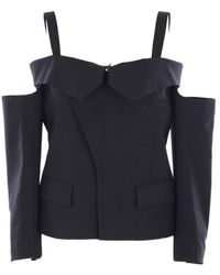 Comme des Garçons - Noir Kei Ninomiya Strap Detail Jackets - Lyst