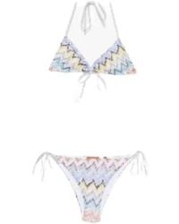 Missoni - Zigzag-Knit Triangle Bikini - Lyst