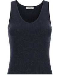 Brunello Cucinelli - Sleeveless Tank Top - Lyst