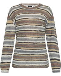 A.P.C. - Brushed Striped Knitted Sweater - Lyst