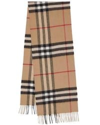 Burberry - Checked Fringed-Edge Scarf - Lyst