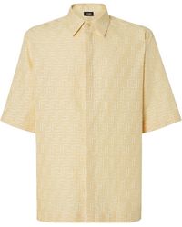 Fendi - Ff Jacquard Short-Sleeved Shirt - Lyst