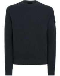 Moncler - Logo Virgin Wool Sweater - Lyst
