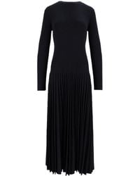 Fabiana Filippi - Pleated Long-Sleeve Midi Dress - Lyst