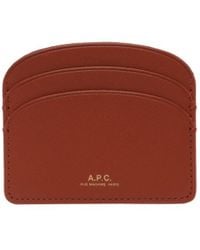 A.P.C. - Demi-Lune Leather Cardholder - Lyst