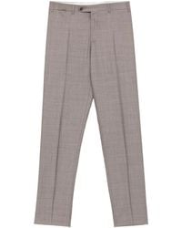 Canali - Mid-Rise Straight-Leg Trousers - Lyst