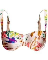 Zimmermann - Tropicana Balconette Floral Print Bikini Top - Lyst