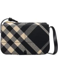 Burberry - Snip Checked Crossbody Bag - Lyst