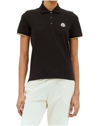 Moncler - Logo Patch Short-Sleeved Polo Shirt - Lyst