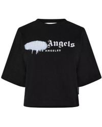 Palm Angels - Spray T Cropped Crop Top - Lyst