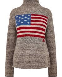 Polo Ralph Lauren - Flag Knitted Crew Neck Jumper - Lyst